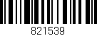 Código de barras (EAN, GTIN, SKU, ISBN): '821539'