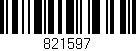 Código de barras (EAN, GTIN, SKU, ISBN): '821597'