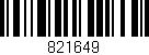 Código de barras (EAN, GTIN, SKU, ISBN): '821649'