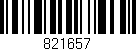 Código de barras (EAN, GTIN, SKU, ISBN): '821657'