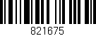 Código de barras (EAN, GTIN, SKU, ISBN): '821675'