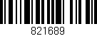 Código de barras (EAN, GTIN, SKU, ISBN): '821689'