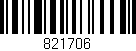 Código de barras (EAN, GTIN, SKU, ISBN): '821706'