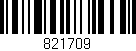 Código de barras (EAN, GTIN, SKU, ISBN): '821709'
