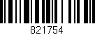 Código de barras (EAN, GTIN, SKU, ISBN): '821754'