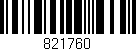 Código de barras (EAN, GTIN, SKU, ISBN): '821760'