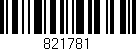 Código de barras (EAN, GTIN, SKU, ISBN): '821781'
