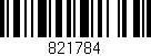 Código de barras (EAN, GTIN, SKU, ISBN): '821784'