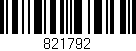 Código de barras (EAN, GTIN, SKU, ISBN): '821792'
