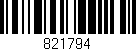 Código de barras (EAN, GTIN, SKU, ISBN): '821794'