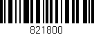 Código de barras (EAN, GTIN, SKU, ISBN): '821800'