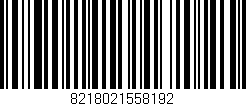 Código de barras (EAN, GTIN, SKU, ISBN): '8218021558192'