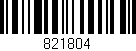 Código de barras (EAN, GTIN, SKU, ISBN): '821804'
