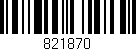 Código de barras (EAN, GTIN, SKU, ISBN): '821870'