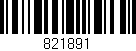 Código de barras (EAN, GTIN, SKU, ISBN): '821891'
