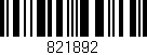 Código de barras (EAN, GTIN, SKU, ISBN): '821892'