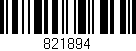 Código de barras (EAN, GTIN, SKU, ISBN): '821894'