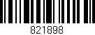 Código de barras (EAN, GTIN, SKU, ISBN): '821898'