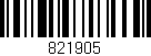 Código de barras (EAN, GTIN, SKU, ISBN): '821905'