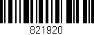 Código de barras (EAN, GTIN, SKU, ISBN): '821920'