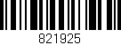 Código de barras (EAN, GTIN, SKU, ISBN): '821925'
