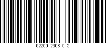 Código de barras (EAN, GTIN, SKU, ISBN): '82200_2606_0_3'