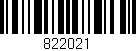 Código de barras (EAN, GTIN, SKU, ISBN): '822021'