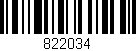 Código de barras (EAN, GTIN, SKU, ISBN): '822034'