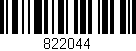 Código de barras (EAN, GTIN, SKU, ISBN): '822044'