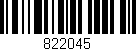 Código de barras (EAN, GTIN, SKU, ISBN): '822045'