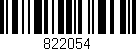 Código de barras (EAN, GTIN, SKU, ISBN): '822054'