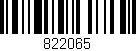 Código de barras (EAN, GTIN, SKU, ISBN): '822065'