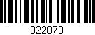 Código de barras (EAN, GTIN, SKU, ISBN): '822070'