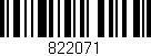 Código de barras (EAN, GTIN, SKU, ISBN): '822071'
