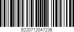 Código de barras (EAN, GTIN, SKU, ISBN): '8220712047236'