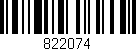 Código de barras (EAN, GTIN, SKU, ISBN): '822074'