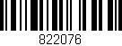 Código de barras (EAN, GTIN, SKU, ISBN): '822076'