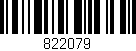 Código de barras (EAN, GTIN, SKU, ISBN): '822079'