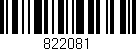 Código de barras (EAN, GTIN, SKU, ISBN): '822081'