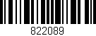 Código de barras (EAN, GTIN, SKU, ISBN): '822089'