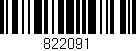 Código de barras (EAN, GTIN, SKU, ISBN): '822091'