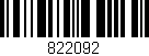 Código de barras (EAN, GTIN, SKU, ISBN): '822092'
