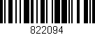 Código de barras (EAN, GTIN, SKU, ISBN): '822094'