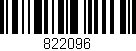 Código de barras (EAN, GTIN, SKU, ISBN): '822096'