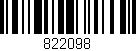 Código de barras (EAN, GTIN, SKU, ISBN): '822098'