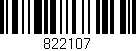 Código de barras (EAN, GTIN, SKU, ISBN): '822107'