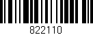 Código de barras (EAN, GTIN, SKU, ISBN): '822110'