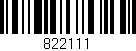 Código de barras (EAN, GTIN, SKU, ISBN): '822111'