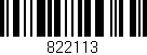 Código de barras (EAN, GTIN, SKU, ISBN): '822113'