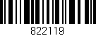 Código de barras (EAN, GTIN, SKU, ISBN): '822119'